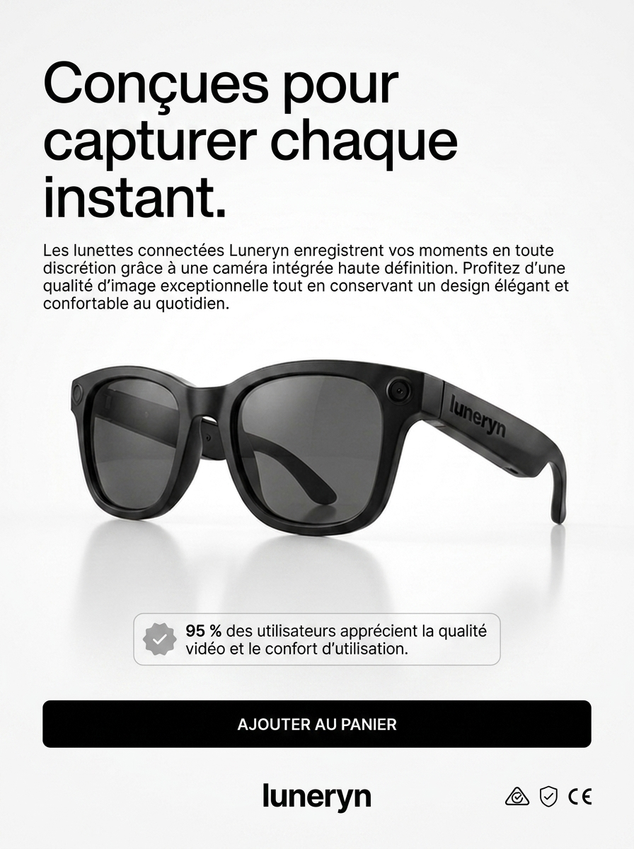 Lunettes Caméra Nouvelle Génération